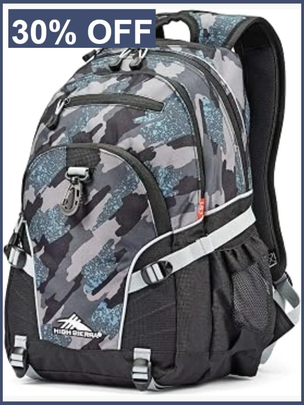 High Sierra Loop Backpack with Tablet Sleeve, 33L, Nylon, One Size